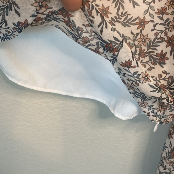 Rebecca Minkoff One Shoulder Mia Floral Sheer Ruffle Top S - Picture 9 of 11